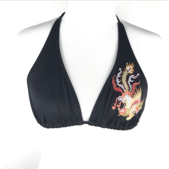 H&M Other - H&M Swimwear Black Chinese Dragon Bikini Top